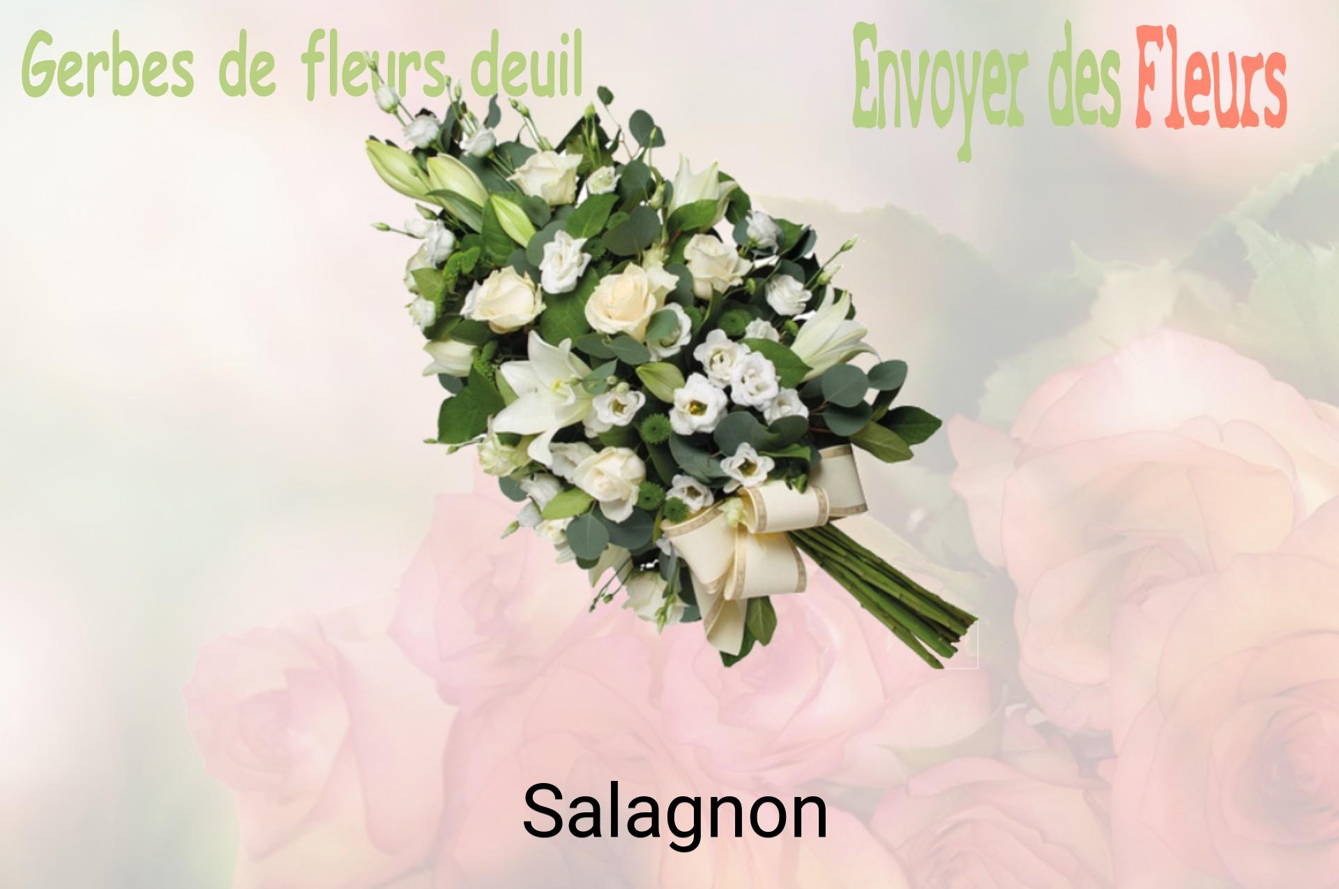 Gerbe de fleurs de deuil livrée à Salagnon